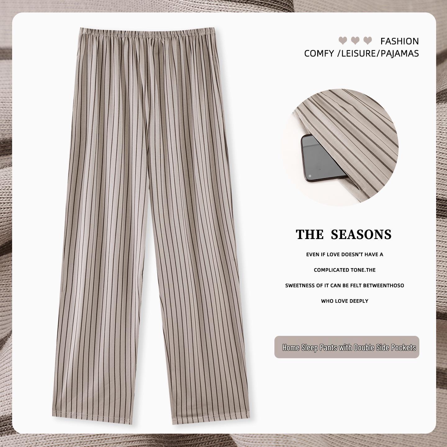 

Мужские повседневные хлопковые эластичные брюки для сна больших размеров - осенне-зимний легкий спортивный стиль, удобные для дома или для ношения на улице XXL (Height 180-185 cm, Weight 160-180 kg)