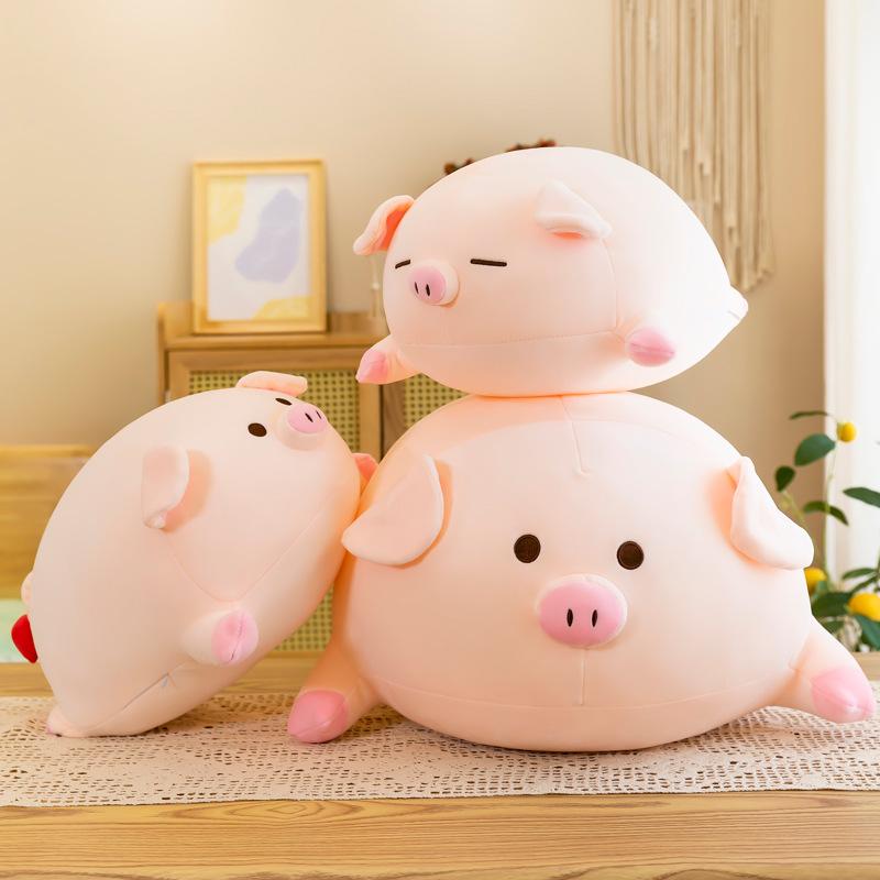 Creative New Balloon Pig Plush Toy Soft Pig Lying Large Throw Pillow Cure Piglet Doll Home Lying Pillow