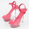 Women's Shoes Spring Clear Heels Sexy Sandals Slipper Girls Shoe for Party Club 14cm Heel 4cm Platform LFD-B3532