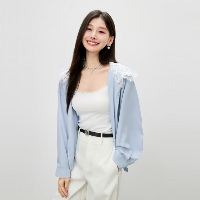 

Кардиган Qiu Shui Yi Ren из искусственного двухслойного кружева с капюшоном для защиты от солнца M