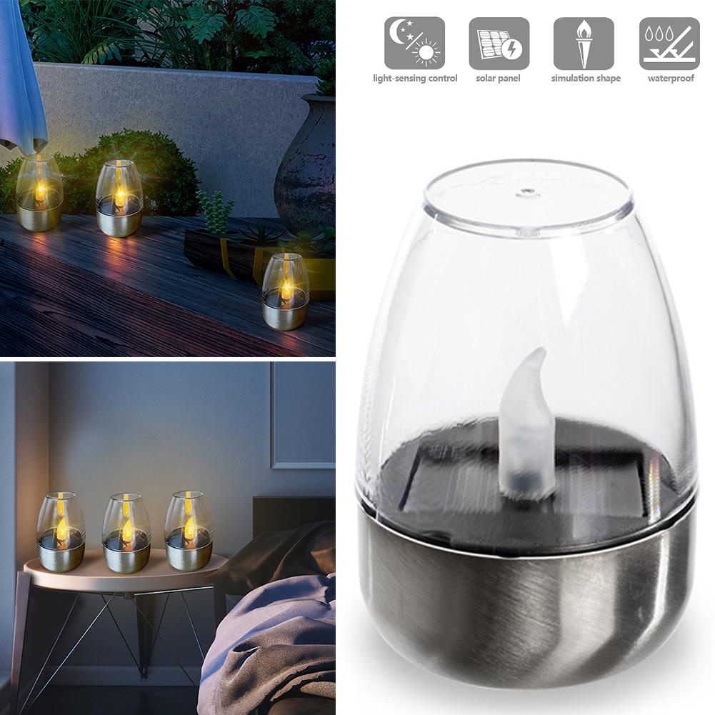 LED Solar Candles Light Flameless Rechargeable Night Light for Wedding Party Garden Decor Outdoor Waterproof Solar Candles Lamp