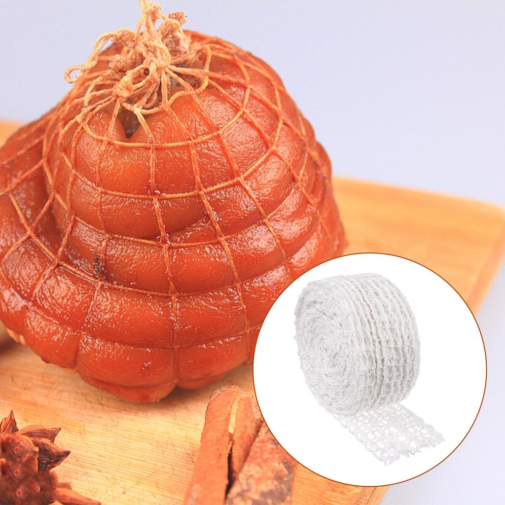 20M Fleischnetzrolle,Größe 18,Elastisches Räuchfleisch Geflügel Schinkennetz Fleisch Metzger Garn Netzrolle Verpackungsnetz,Rindfleischnetzrolle