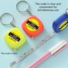 Pocket Tape Measure 1m Long Auto Retractable Portable Design Stainless Steel Tape Double Scale Flexible Keyring