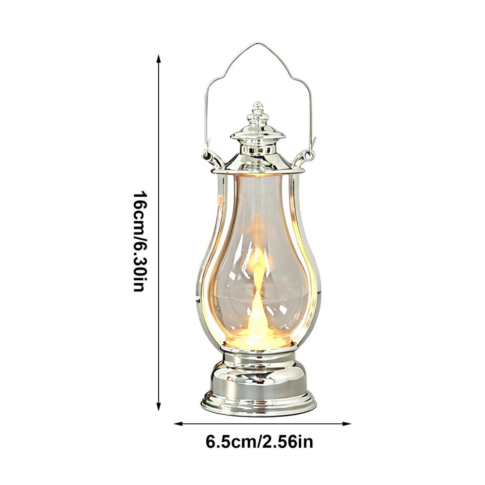LED Oil Lamp Vintage Portable Hangable Battery Operated Electric KeroseneLantern for Home Living Room Bedroom Table Centerpiece