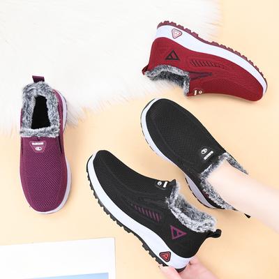 Women's Winter Snow Boots With Faux Fur Lining Non-Slip Workout Sneakers Warm Loafer Casual Short Ankle Boots Comfortable Walking Shoes for Women