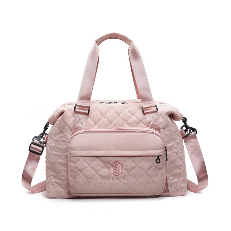 Women's Fashionable Sports Wet and Dry Separation Diamond Fitness Bag for Outdoor Play Casual Hand-fitting Lever Luggage Bag