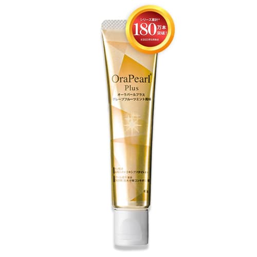 Zenyaku Hanbai Aura Pearl Plus 60g Grapefruit Mint Flavor Toothpaste, Medicated Toothpaste, Whitening, Abrasive-Free, Prevents Bad Breath, and Gum Dis