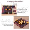 Wooden Checkers Board Game Two-Player Interception Game Set Travel Portable Chess Game Sets Wooden Checkers Pieces Chess Board