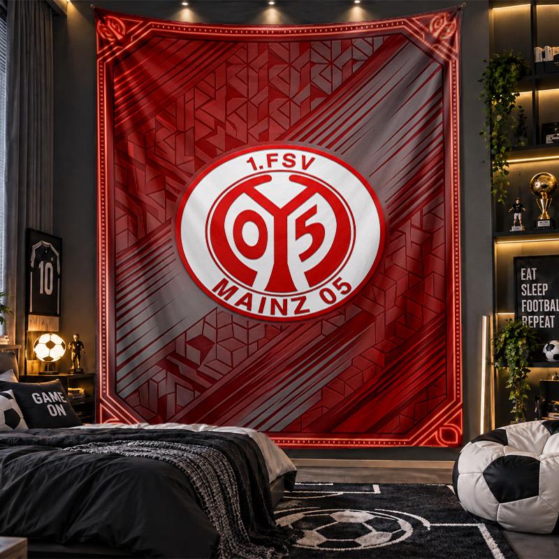 Wandbehang Tapisserie Mainz FC Druckstoff für Wohnzimmer Schlafzimmer Heimdekoration