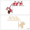 Santa Claus Door Frame Decoration Paper Versatile Paper Door Corner Easy To Install Decorative Uses Santa Claus Elk Sign