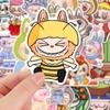 80Pcs 2025 New Labubu Monster Cartoon Waterproof Stickers Pack Cute Water Bottle Laptop Skateboard Scrapbook Anime Accessories