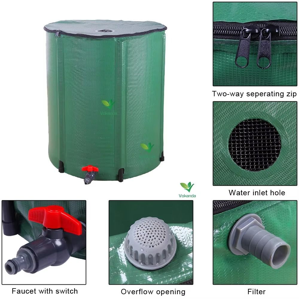 Langlebiger Gartenspeicherbehälter 50-500L Gartenwasserauffänger Gartengeräte