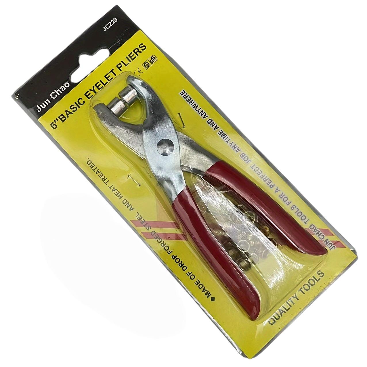 

1 Набор щипцов для установки люверсов 1/4 дюйма, набор щипцов для пробивки отверстий для люверсов со 100 металлическими люверсами, набор инструментов для установки люверсов для кожи и ткани