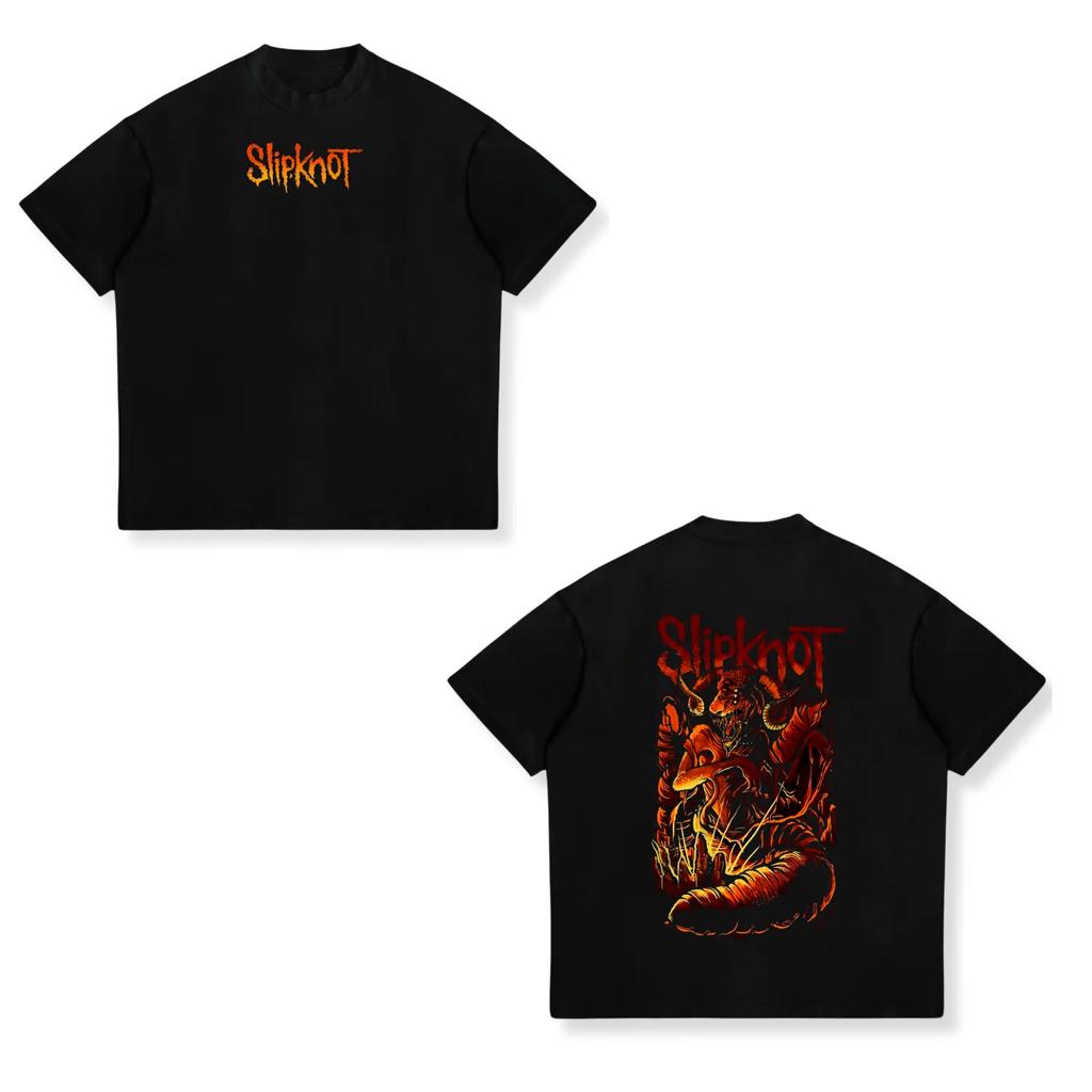 Slipknot Prepare for Hell Album Poster Graphic Print Tshirt Unisex Women Loose Casual Oversized Short Sleeved Street Hip Hop Tees