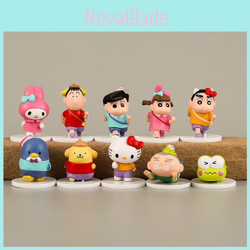 Adorable Pvc Anime Figures Set 10 Pieces Cute Character Collection For Fans