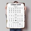 Laundry Room Symbol Guide Tinplate Posters Customizable Wall Art Retro Vintage Metal Signs for Home Room Office Decoration Cozy