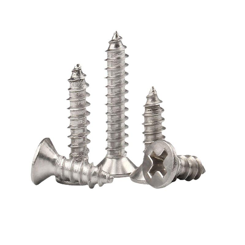 304 Stainless Steel Phillips Flat Head Self-Tapping Wood Screws