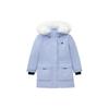 New Balance Down Jackets Women's Blue Hooded Moderate Parka Down Jacket 5PC44432-LBL