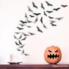 12/48pcs Halloween Decoration 3D Bat Wall Stickers Hollow Black Bat for DIY Halloween Party Horror House Scary Decal Decor