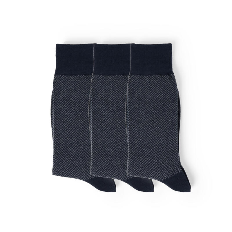 Men s Gentleman s Socks HA-68 Navy 3-Pair Set Man (245~285mm)