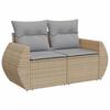 Garden Sofa Set 12 pcs Beige Poly Rattan