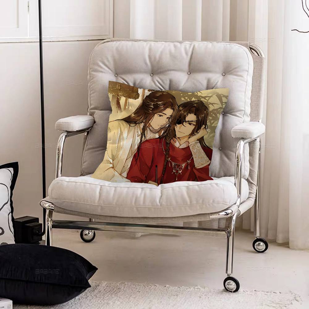 Heaven Officials Blessing Cushion Cover Inches Farmhouse Decor Home Throw Pillow Covers For Couch Decorations