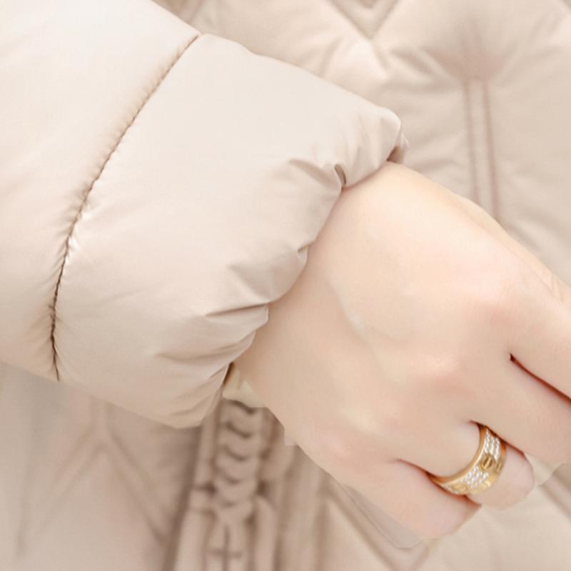 Fashion Middle Age Women's Winter Parka Hooded Casual Warm Long Coats Thick Women Jackets