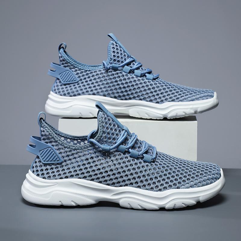 Lightweight comfortable casual shoes mesh surface breathable hollow sneakers 2024 new men's fashion soft sole fashion shoes