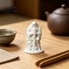 Educational Art Supplies 3D Printed Beggar Monk Figurine DIY Unpainted White Statue Vintage Crafting Project Wandering Elder Sculpture Creative