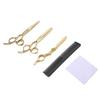 Hairdressing Scissors Set Thinning Haircut Scissors Knife Comb Hair Styling Tool Gold