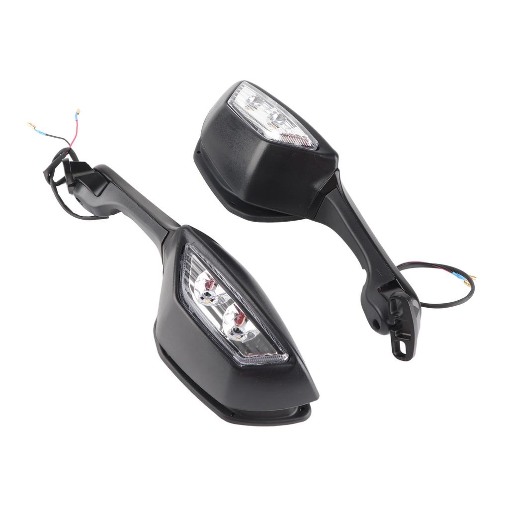 Motorcycle Rear View Mirrors with LED Turn Signal Lights Replacement for NINJA ZX10R 2011?2015
