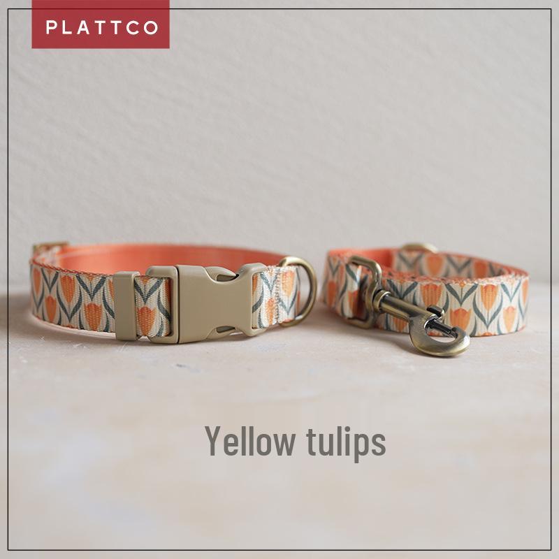 PLATTCO Flower Series Dog Leash Set - Comfortable, Lightweight, Portable (PDC357) XS