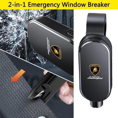 Multifunctional Car LOGO Window Glass Breaker Life-saving Escape For Lamborghini LP570 LP610 Urus LP700 LP770 Auto Accessories