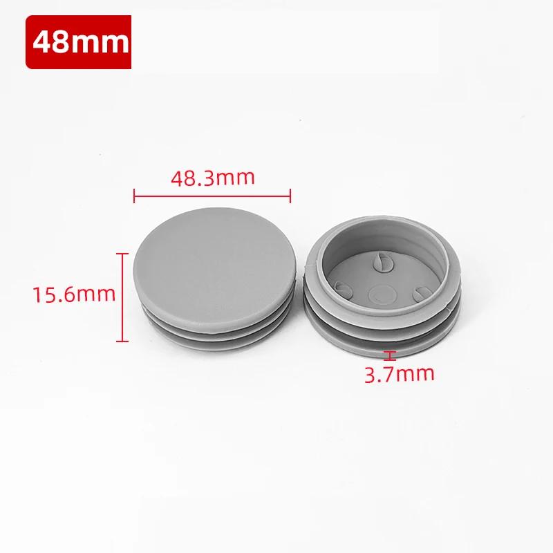 8~50 Stück Graue Kunststoff Rechteckige/Quadratische/Runde Quadratische Blindstopfen Rohreinsätze Stopfen Stopfen Stopfen 16mm~100mm