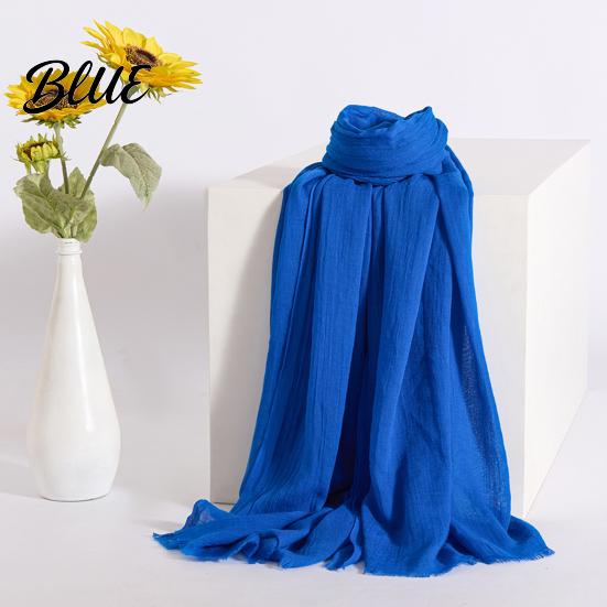 Women Scarf Shawl Winter Outdoor Bright Thin Soft Fabric Solid Color Breathable Versatile Accessory Elegant