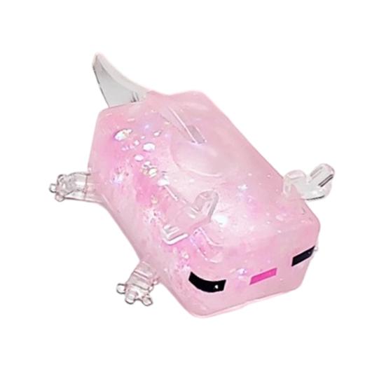 

Clear Salamander Cube Squeeze Toy Stress Relief Glitter Salamander Sugar Ball Sensory Toy Decompression Salamander Fidget Toy розовый
