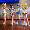Sailor Moon Anime Figure Set 23cm Meiou Setsuna Kaiou Michiru Haruka Tomoe Hotaru Glitter & Glamours Action Figurine Toy Gift