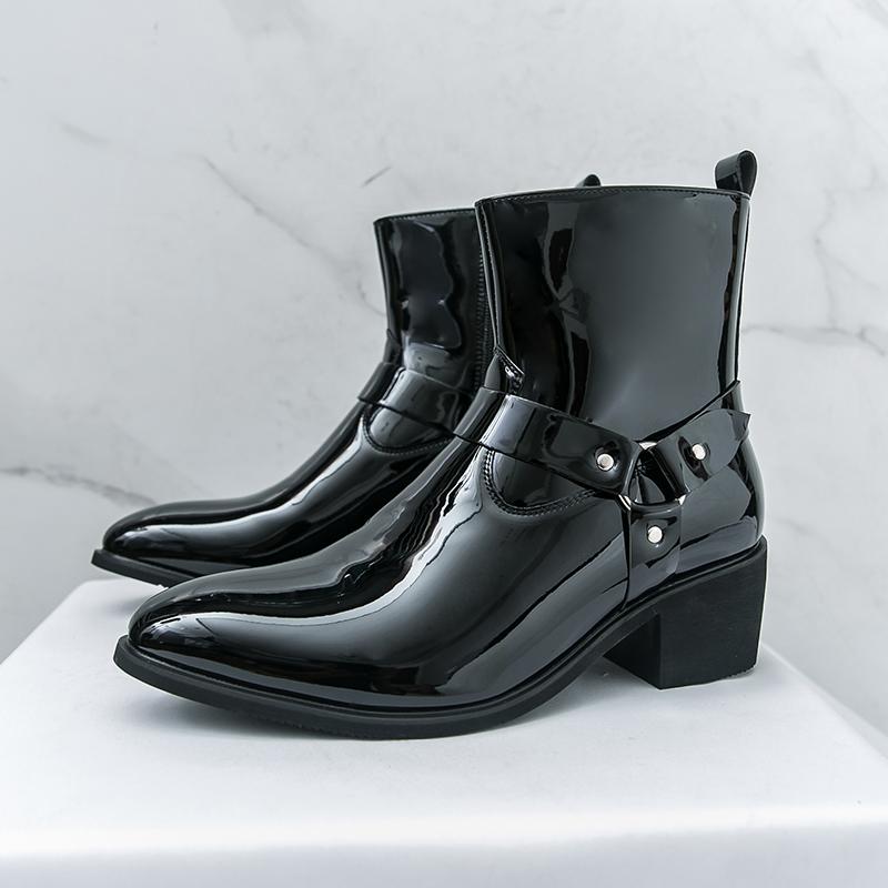 

Классические мужские челси на высоком голенище в британском стиле, брендовые, для бизнеса, офиса, свадьбы, зимние, новые, для улицы, повседневные, для вождения 46