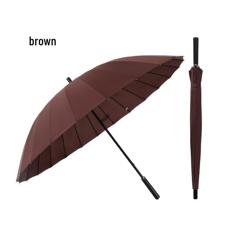 

Ветрозащитный ретро зонт с 24 спицами и длинной ручкой: Большая, Двухместная, На любую погоду, Однотонная