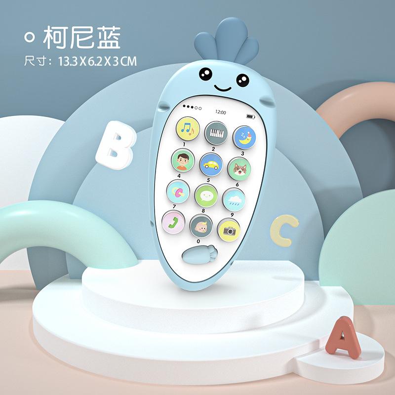 

Детский музыкальный мобильный телефон игрушка для девочек и мальчиков телефон мини-редиска ребенок может кусаться детский симулятор головоломка синий