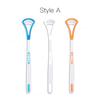1Pc Reusable Tongue Cleaner Scraper Dual Use Oral Hygiene Toothbrush Fresh Breath Tongue Cleaning Brush