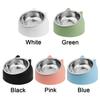 Cute Cat Dog Bowl Protect The Cervical Spine 15 Degree Tilted Pet Stainless Steel Fall-resistant Durable Food Bowl Pet Supplies