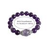 Smooth Beads Bracelet Adjustable Hand Jewelry Elegant Purple Crystal Hand Chain  Gift