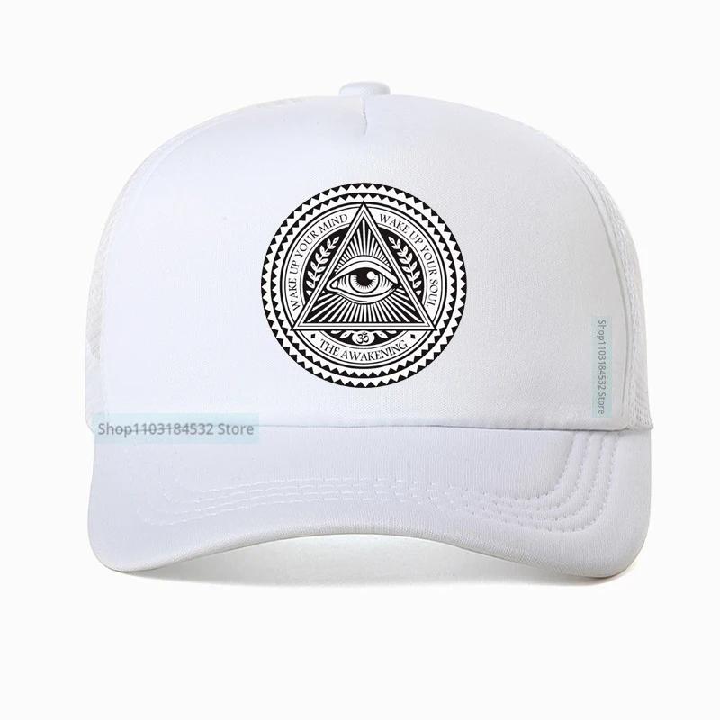 Eye of God Hats Vintage Egypt Pyramid AllSeeing Eye Illuminati Hat Punk Egyptian Triangle Adjustable Baseball Cap
