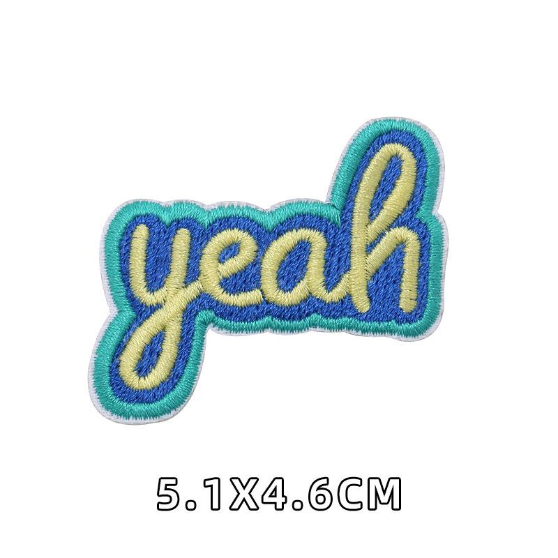 Cartoon Alphabet Embroidery Self-Adhesive Cloth Patch for Clothing Accessories