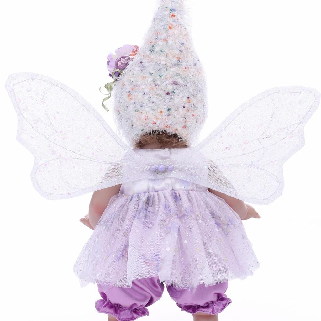 Realistic Full Silicone Vinyl Baby Dolls Reborn 18 Inch Cosplay Fairy Angel Cute Babies Doll with Wing Fashion Christmas Gifts Toy Decoration