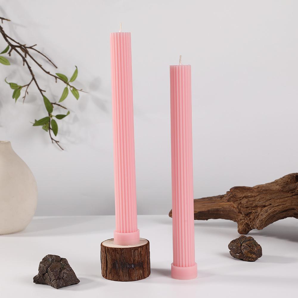 27CM Toothed Long Pole Candle Household Romantic Wedding Souvenir Odorless Color Pole Wax