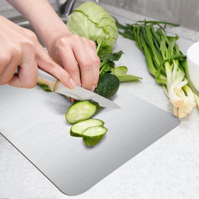 Stainless Steel Cutting Board 201 Stainless Steel Dishwasher Safe Chopping Boards For Kitchen Double Sided Metal Cutting Board