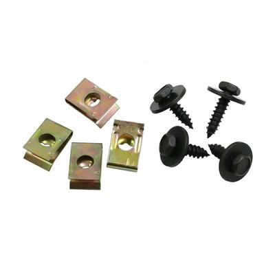 Spring U Shape Screw Clips Metal U-Type Clips with Screws for Car Fender Door Trim Panel Nuts Fasteners 4pcs