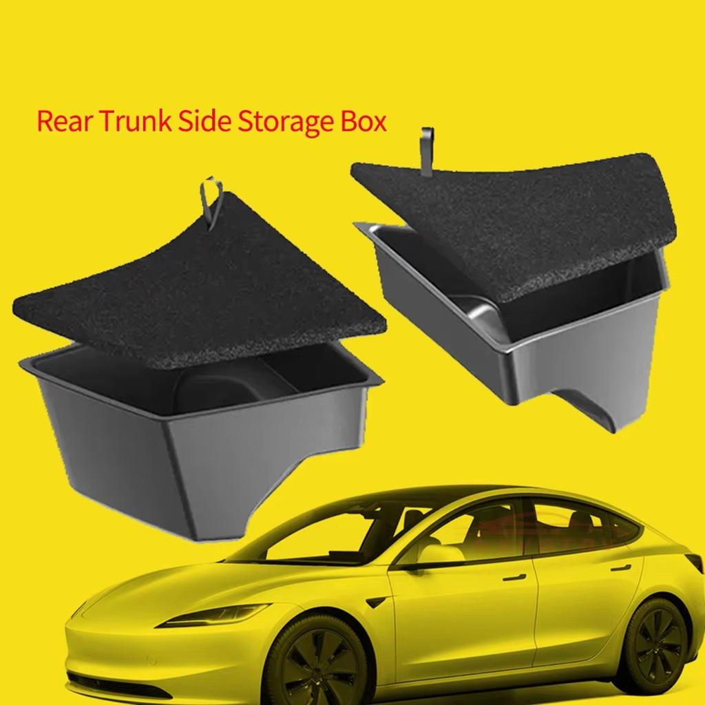 Double Car Accessory Storage Boxes for Door Compartments Heavy Duty Plastic Construction Waterproof & Scratch Resistant